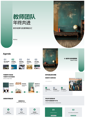 教师团队年终总结教学成果与方法创新PPT模板