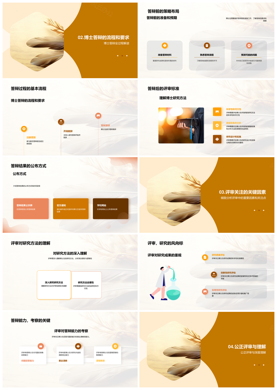 历史博士答辩古卷全面公正评审PPT模板