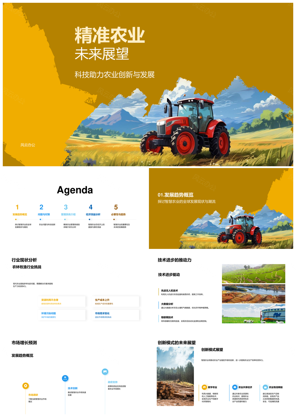 智慧农业科技助力精准农业未来农场PPT模板