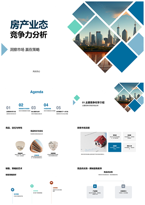 房产业态竞争力市场趋势竞对策略分析PPT模板