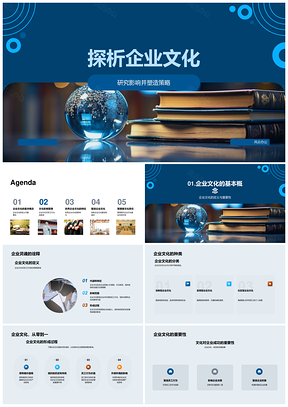 企业文化建设策略与员工行为管理效果探析PPT模板