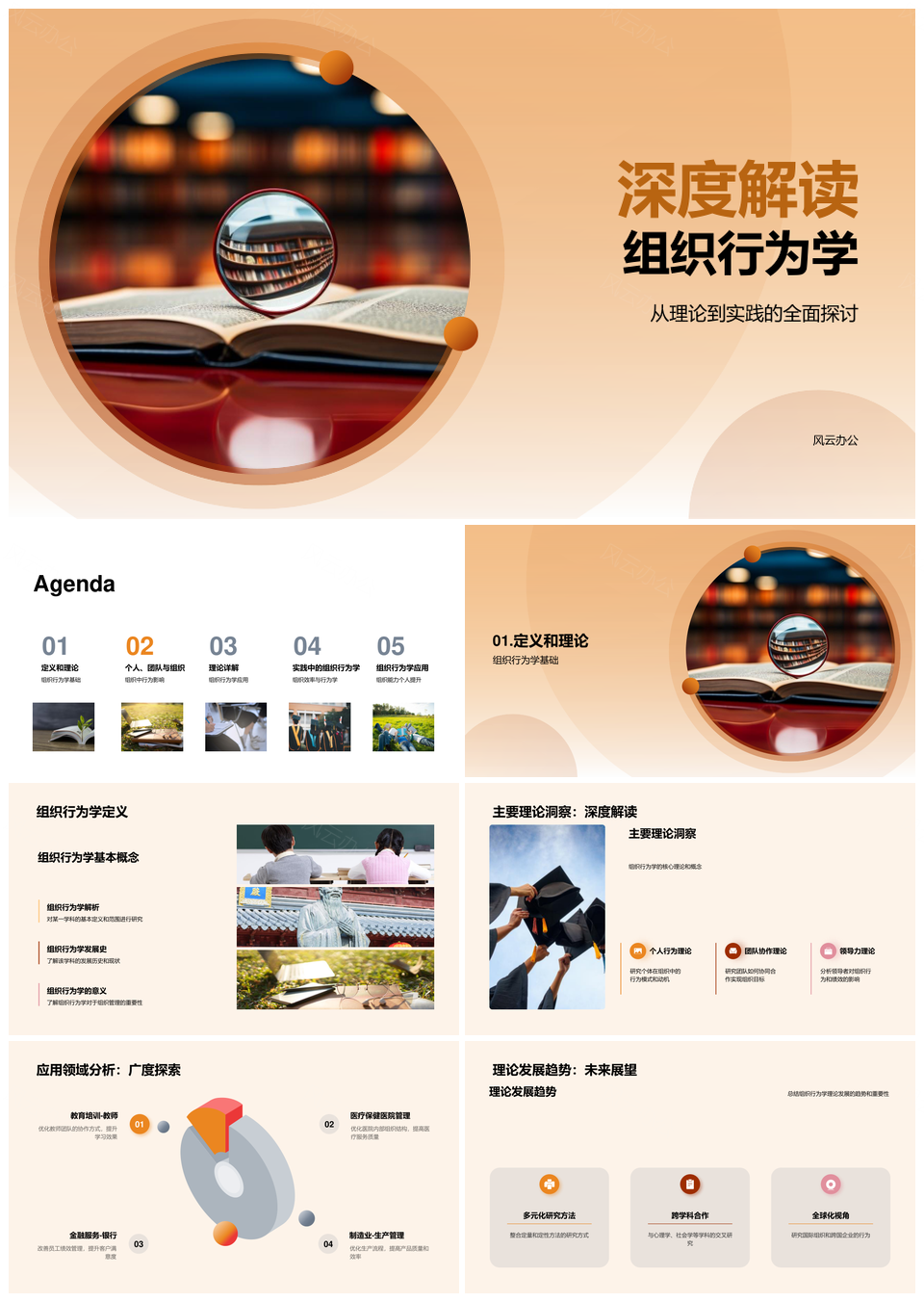 组织行为学理论应用与行为效率解析PPT模板
