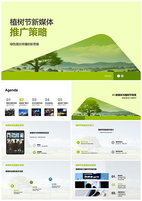 植树节新媒体推广提升用户参与度互动趣味活动PPT模板