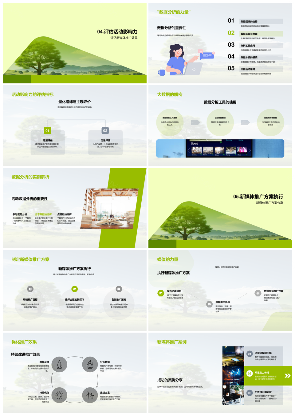 植树节新媒体推广提升用户参与度互动趣味活动PPT模板