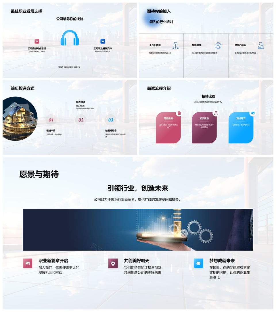 公司人才战略驱动职业发展薪酬福利助力未来PPT模板