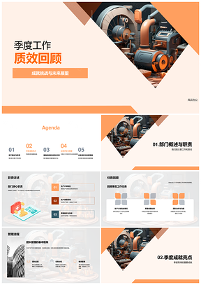 工业机械部门季度质效提升与故障应对总结PPT模板