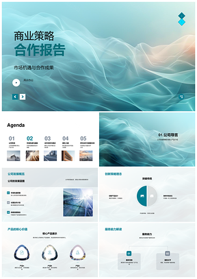 商业策略合作计划书报告PPT模板