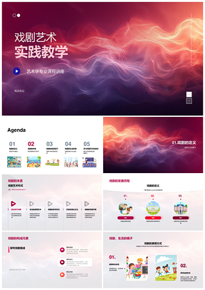 戏剧艺术实践教学解析话剧歌剧舞剧表情娱乐PPT模板