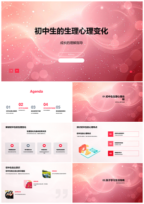初中生身心变化独立自主与学习环境反叛边界科技联系PPT模板