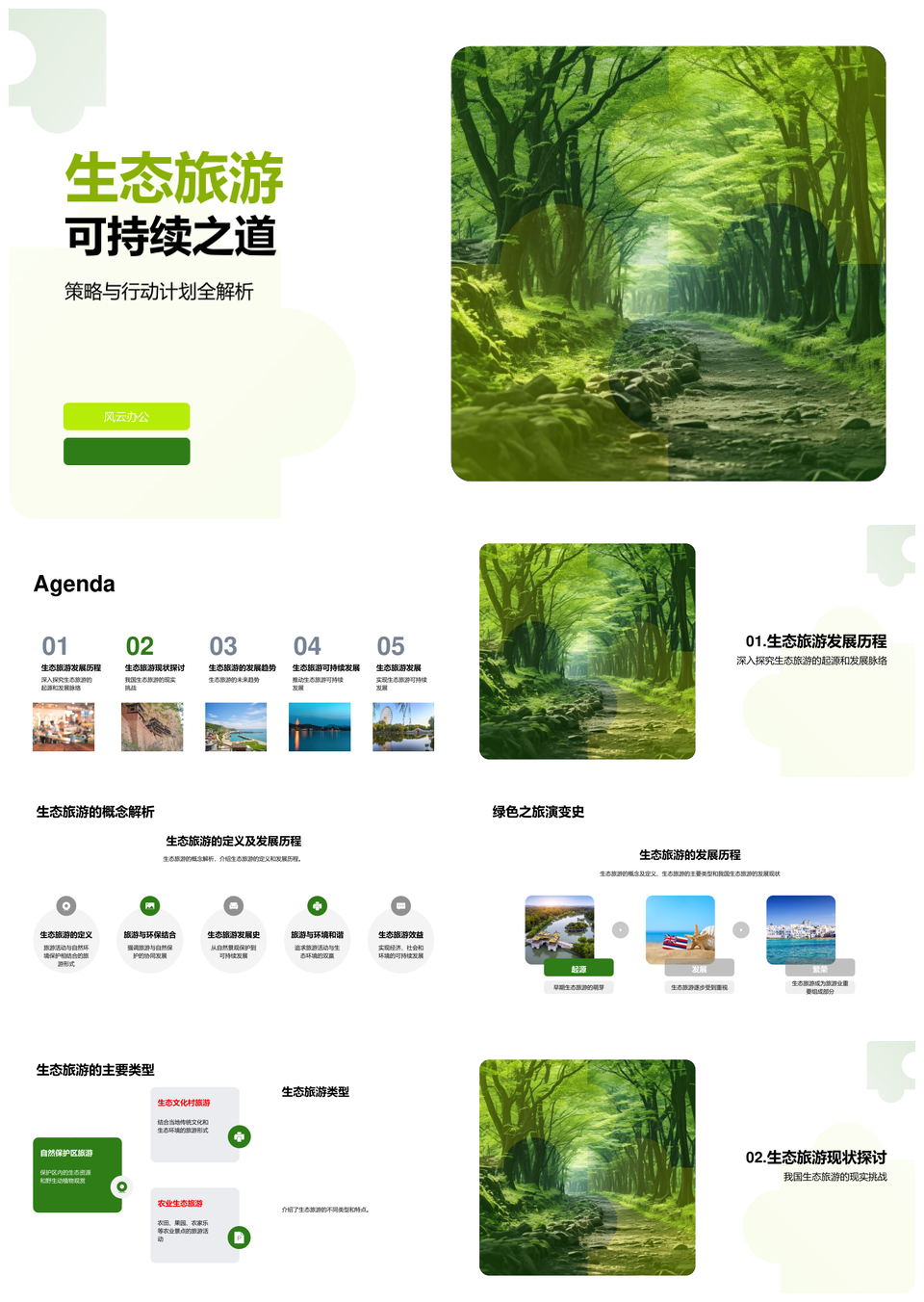 生态旅游可持续发展策略规范开发分配公正政府森林PPT模板