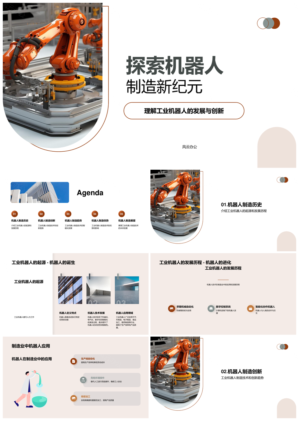 工业机器人制造技术起源与发展趋势探新PPT模板