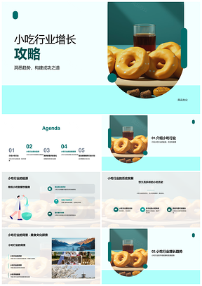 小吃行业趋势分析及店主商务培训PPT模板