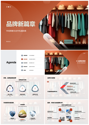 品牌战略合作机遇历史表现时尚趋势产品线新篇章PPT模板