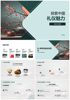 中华礼仪文化魅力与交往规范PPT模板