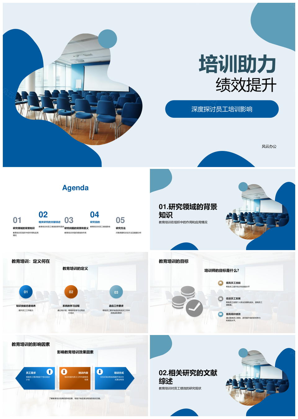 培训师视角下员工绩效提升研究答辩方法PPT模板