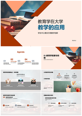 教育学视域下大学学生中心教学创新应用PPT模板