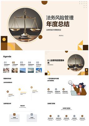法务风险管理策略应对年度总结PPT模板