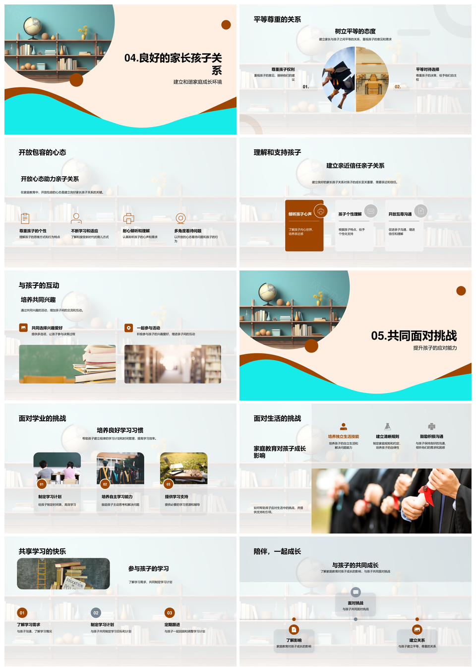 高中家教助力成长适应学业社交独立亲子沟通PPT模板