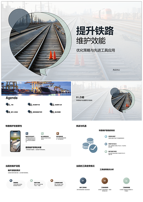 铁路维护效能提升计划工具设备人力培训优化PPT模板