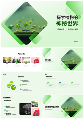 生物老师解析植物生长奥秘PPT模板