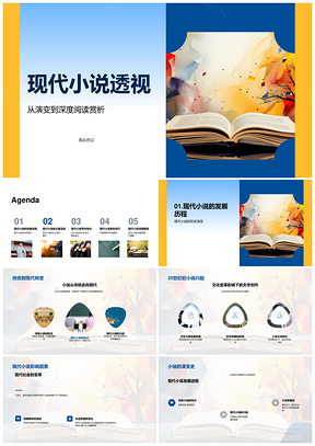 20世纪现代小说流派演变教学赏析PPT模板