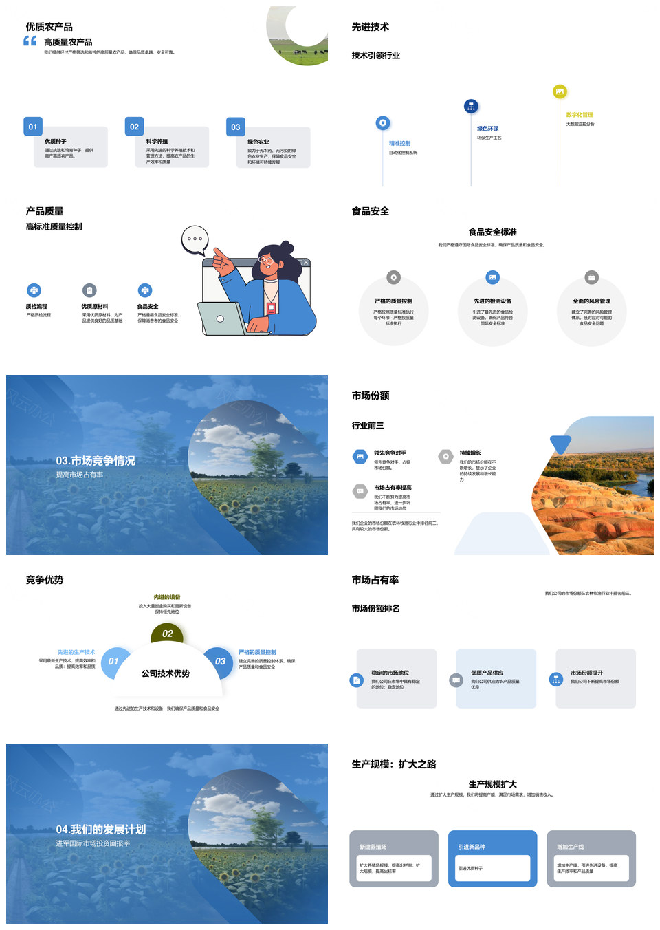农林牧渔领军企业形象宣传亮相投资者会议PPT模板