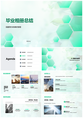 毕业相册师生教导班风学习课间宿舍校园PPT模板