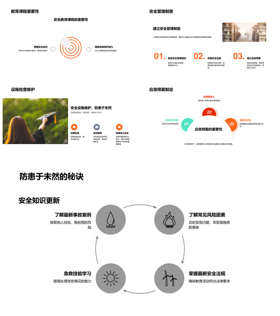 家校共筑幼儿园安全设施维护与教育强化PPT模板