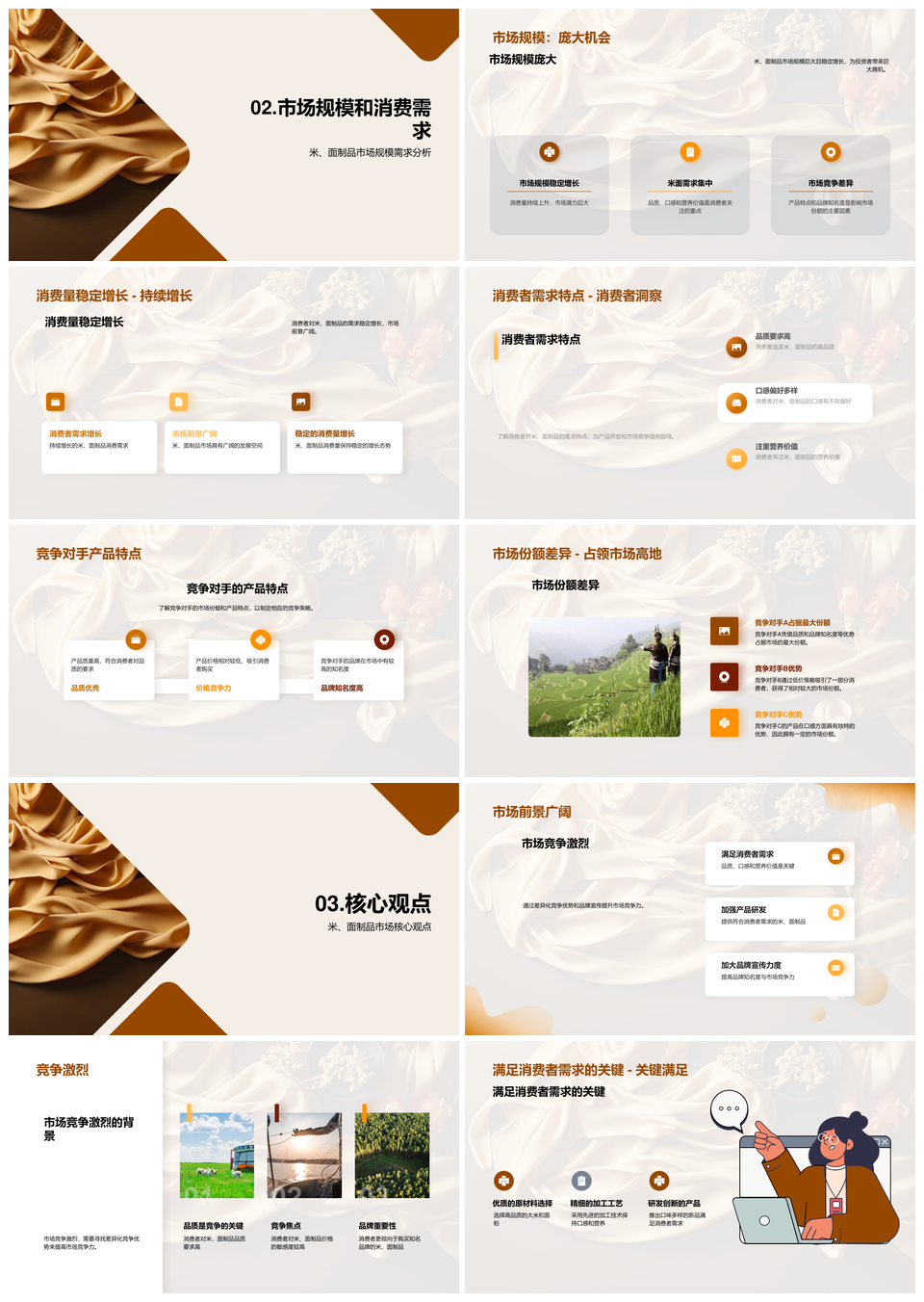 米面制品市场趋势与农林牧渔投资前景PPT模板
