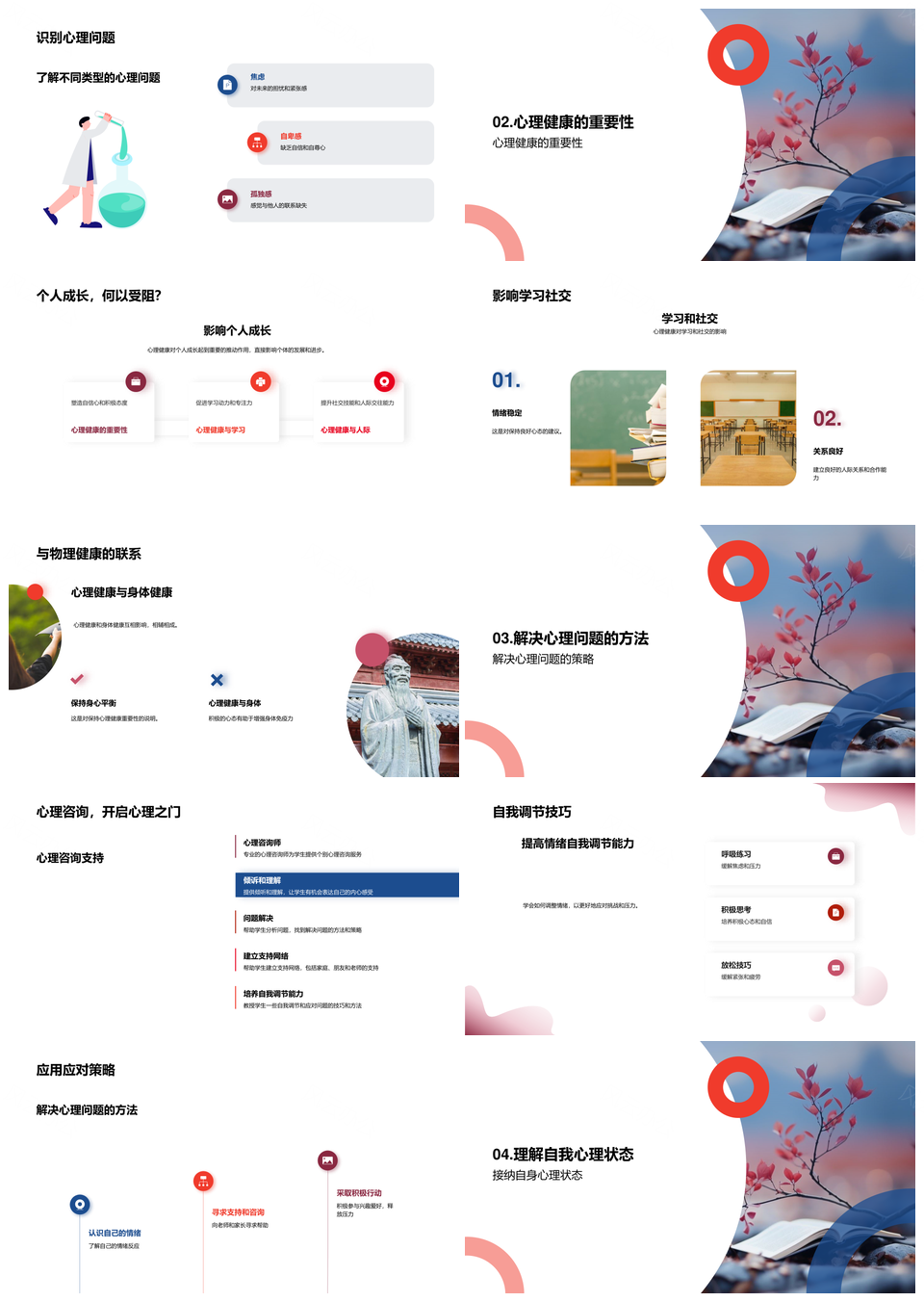 二年级心理健康自我调节成长指南PPT模板