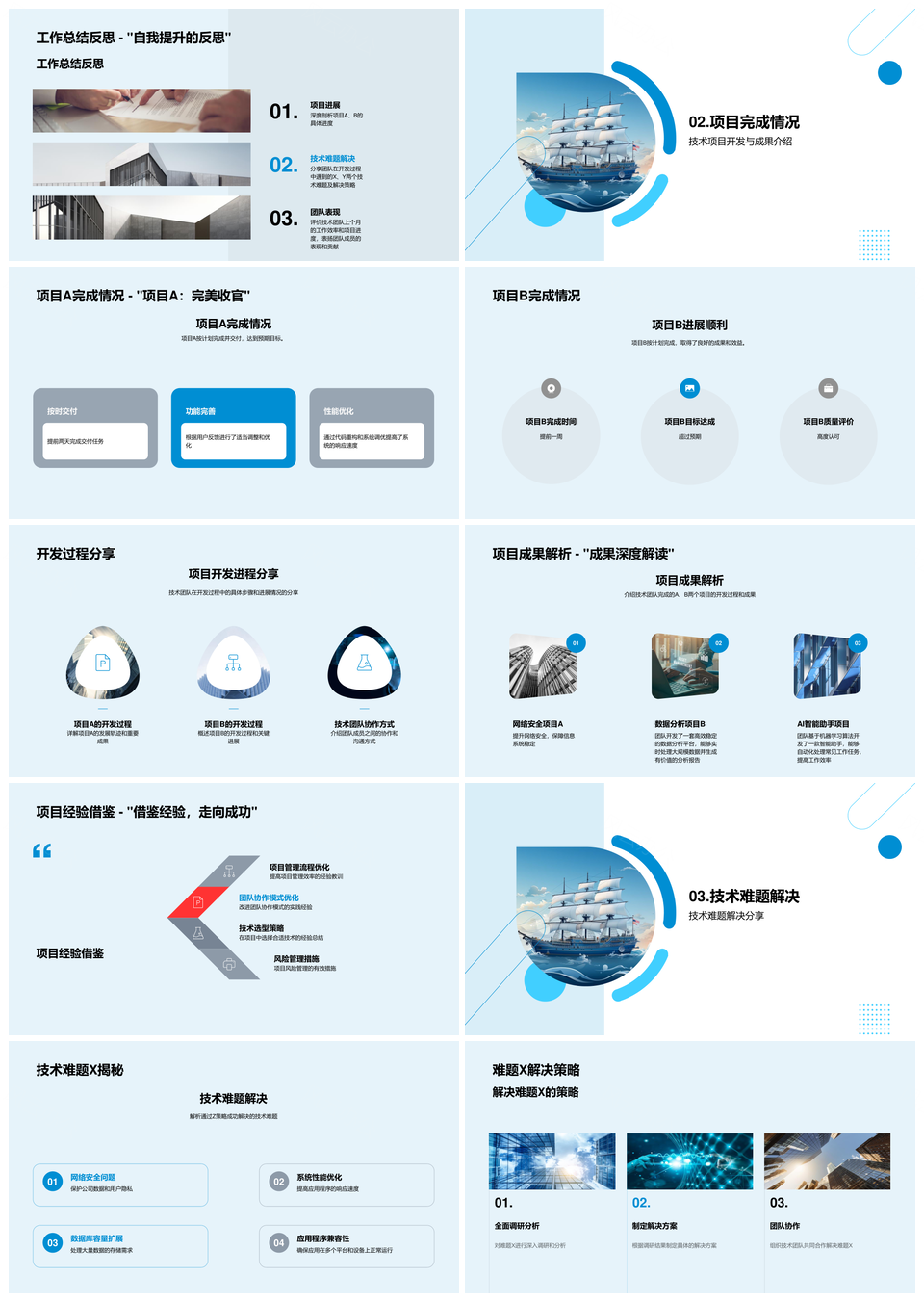 技术之航总监领航IT月报项目攻坚团队扬帆PPT模板