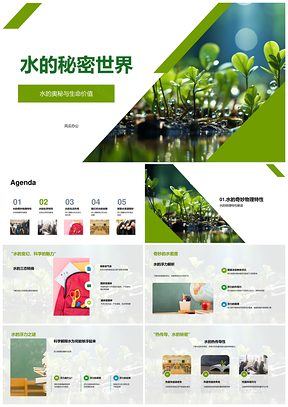 水三态离子生命依存奥秘探秘PPT模板