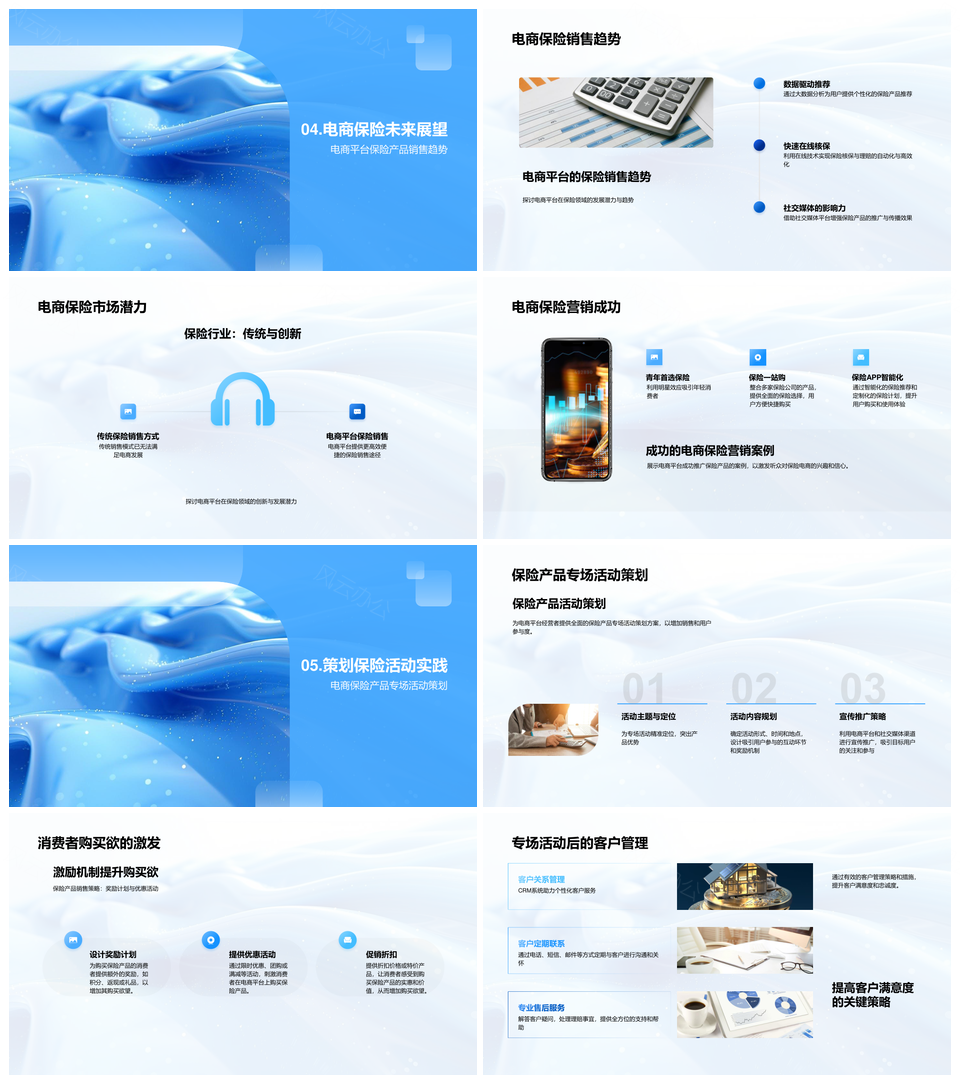 电商保险线上营销策略优化实践探索PPT模板