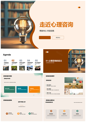 大学生心理问题求助心理咨询师教育培训指南PPT模板