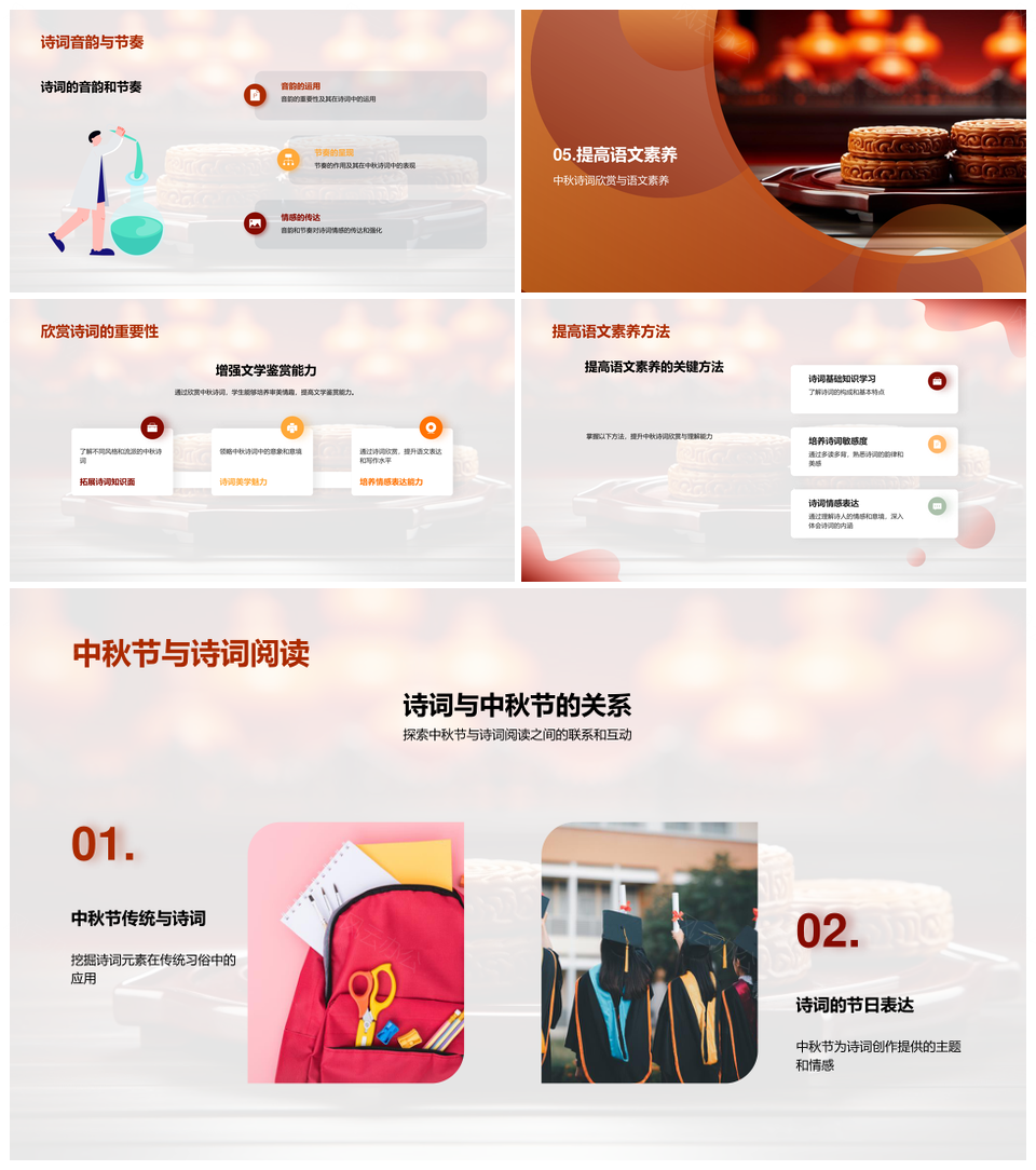 中秋诗词文化解读提升语文素养PPT模板