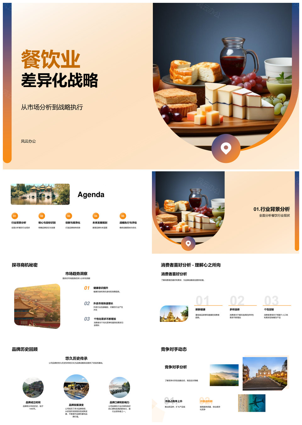 餐饮业差异化战略趋势需求品牌客群策略执行PPT模板