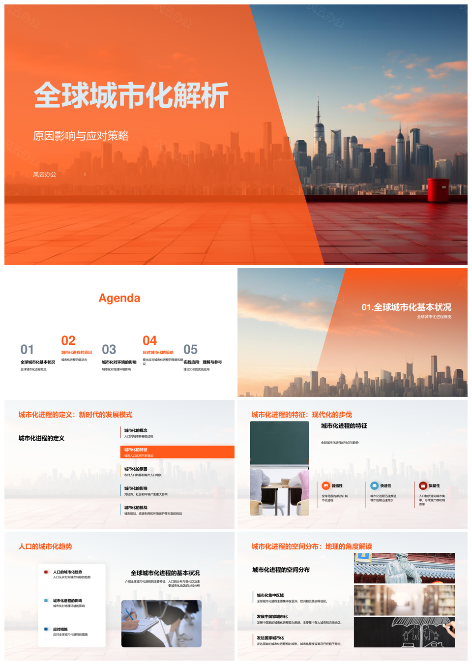 全球城市化进程人口经济驱动因素解析PPT模板