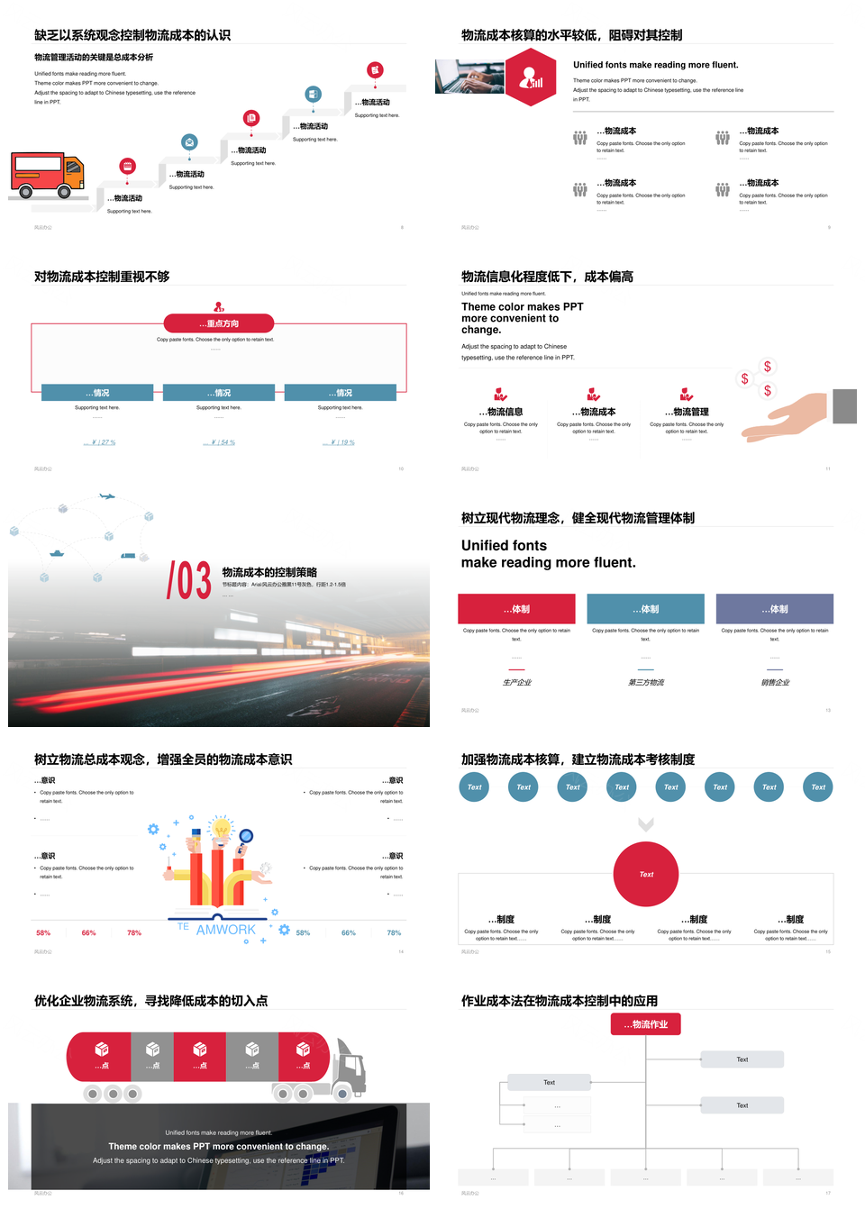 2025物流行业成本策略分析商务报告PPT模板