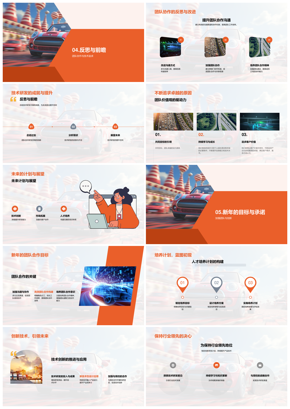 卓越团队探索汽车新车型生产改进征程PPT模板