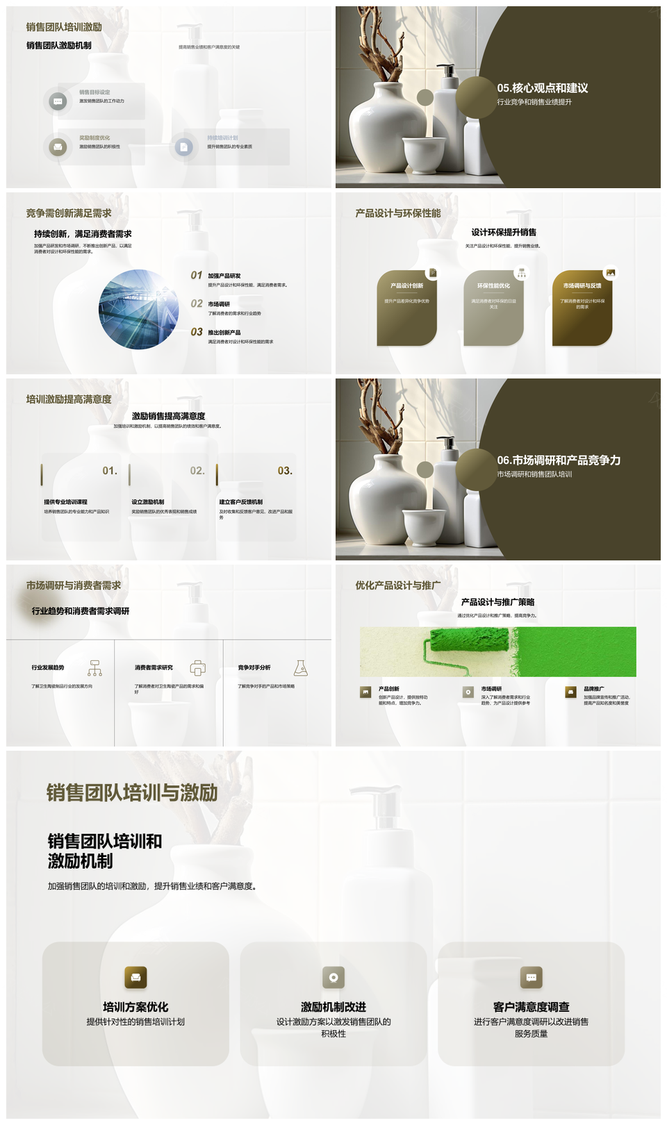 陶瓷卫浴行业季度竞争发展历程分析PPT模板