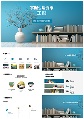 2025心理健康要素标准影响与卫生习惯知识PPT模板