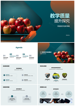 教学质量提升与创新策略季度总结反馈PPT模板