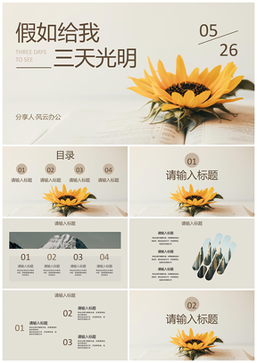 简约莫兰迪清新读书分享PPT模板