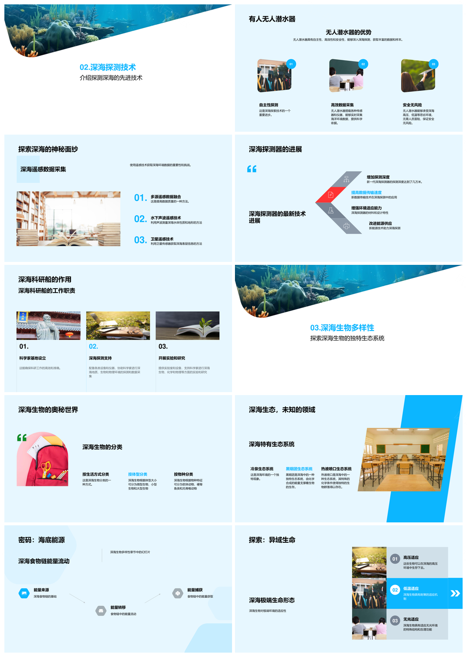 深海探索技术与生物科研揭秘PPT模板