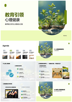 教育引领师生心理健康成长发展PPT模板