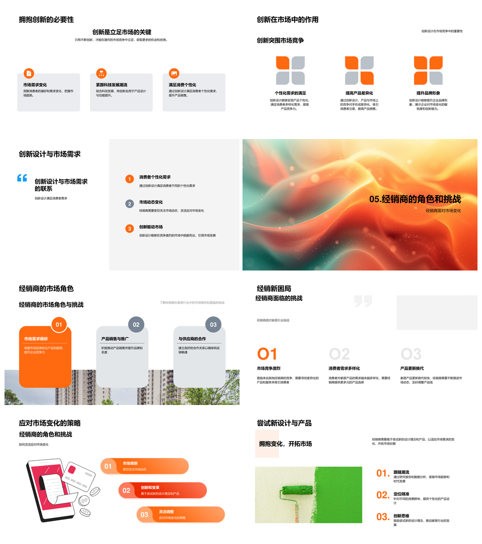 家居设计创新培训传统现代艺术科技人本思维个性竞争PPT模板