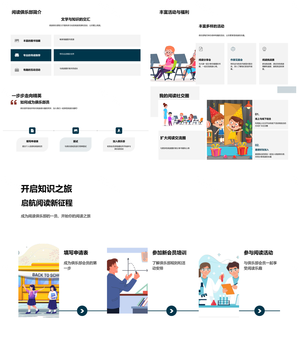 阅读知识海洋学习成长小王子哈利波特PPT模板