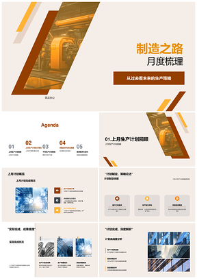 工业机械生产策略计划问题解决优化措施月度梳理PPT模板