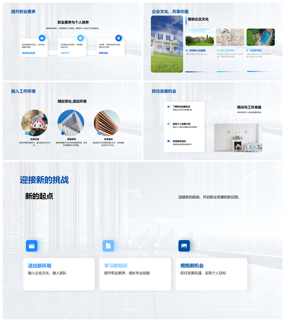 房地产新人职业发展企业文化环境攻略PPT模板