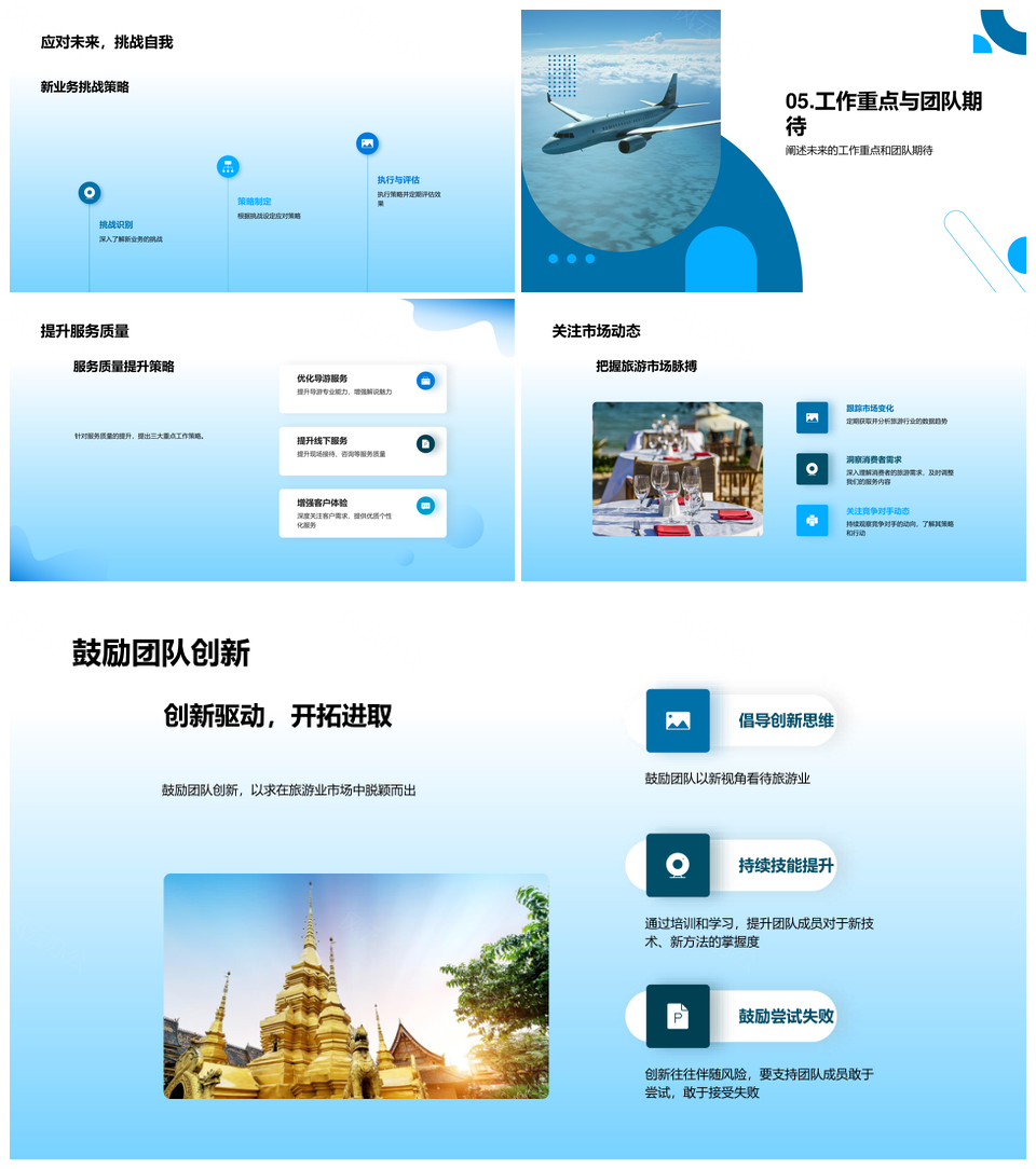 2025旅游部门月度业务总结线路客流收入在线线下服务改进组织全球PPT模板